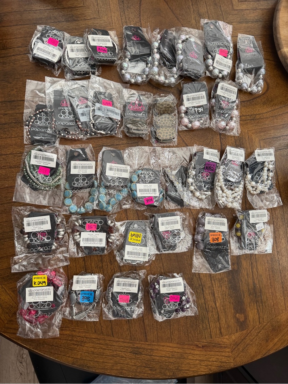 74pc- Paparazzi Stretch Bracelets- Large Wholesale Lot